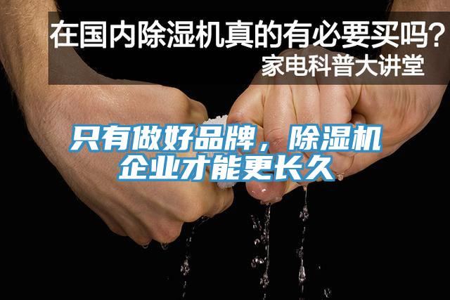 只有做好品牌，除濕機企業才能更長久
