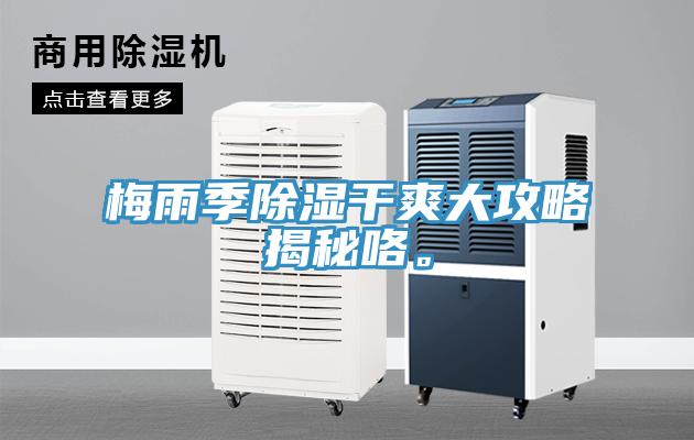 梅雨季除濕干爽大攻略揭秘咯。