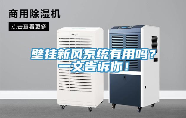 壁掛新風系統有用嗎？一文告訴你！