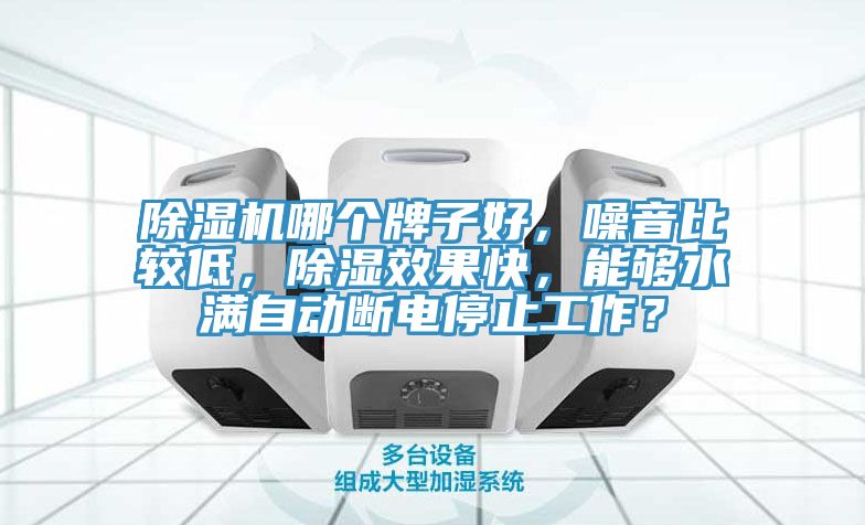 除濕機(jī)哪個牌子好，噪音比較低，除濕效果快，能夠水滿自動斷電停止工作？